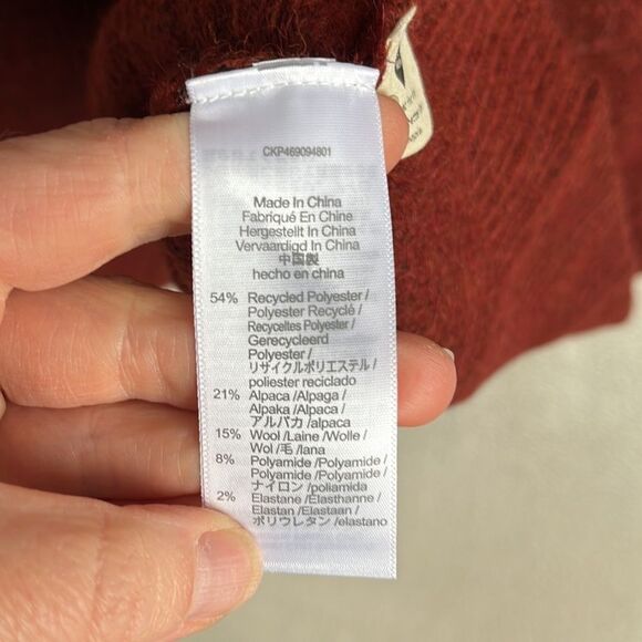 Madewell Havener Cable Knit Pullover Sweater Womens‎ 3X Brown - Picture 7 of 8